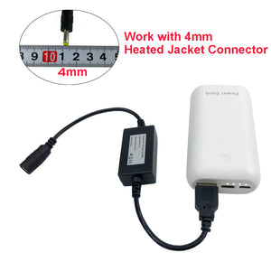 Smarkey Heated Jacket Battery Step-Up Charger Cable for Heated Jackets, Heated Hoodies and Heated Vests (5v USB Transfer 8.4v)